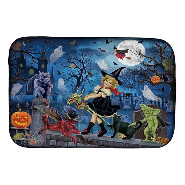 Carolines Treasures Carolines Treasures PRS4048DDM 14 x 21 in. Littlest Witchs Halloween Party Dish Drying Mat PRS4048DDM - main